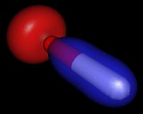 Stick model of hydroxyl radical